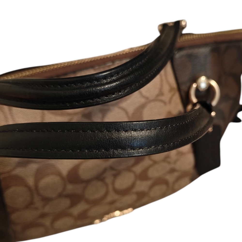 COACH Kacey Satchel Bag In Blocked Signature Canvas With Hangtag - Picture 5 of 16